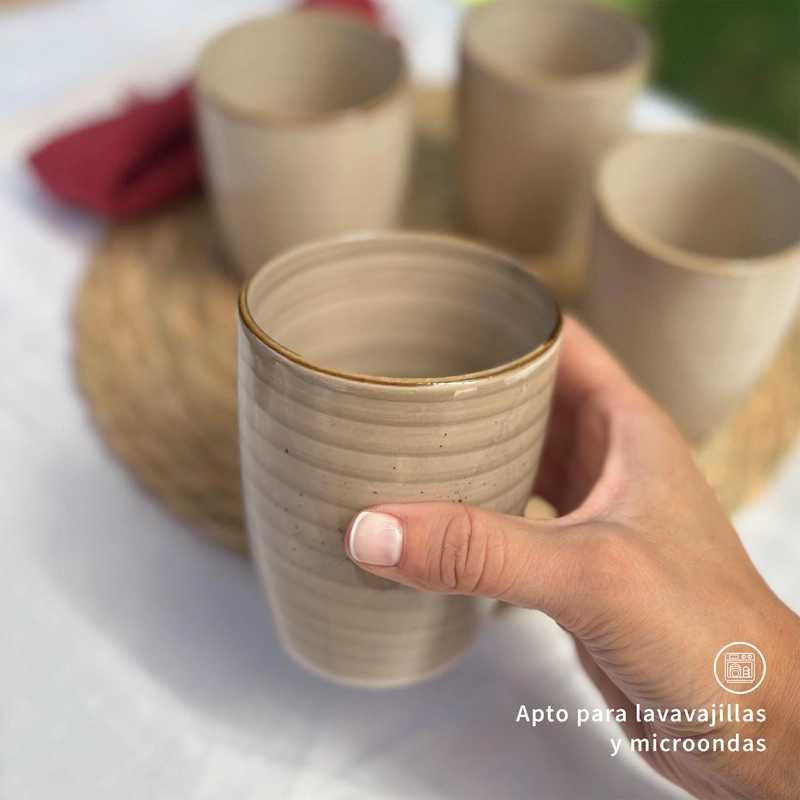 SET 4 TAZAS CERAMICA 330ML SIENA SIMPLIT - 6
