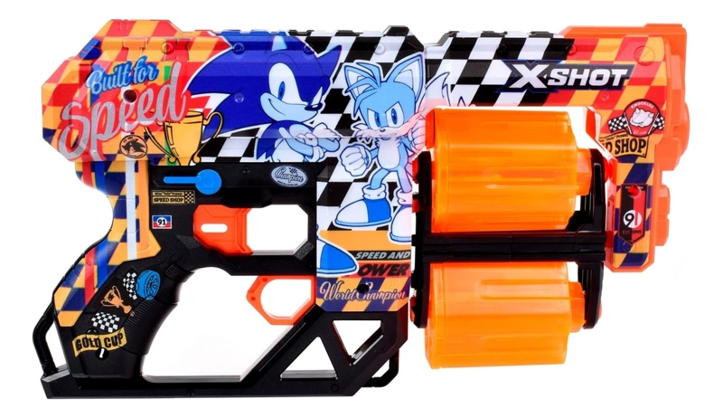 LANZADOR X-SHOT SKIN SONIC CON 12 DARDOS - 2