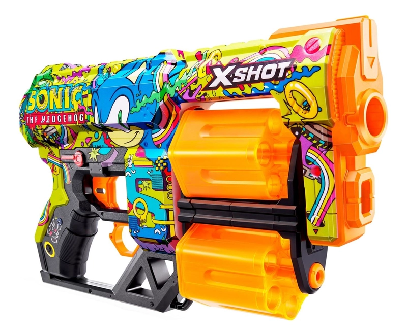 LANZADOR X-SHOT SKIN SONIC CON 12 DARDOS - 5