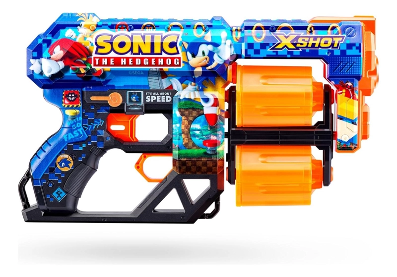 LANZADOR X-SHOT SKIN SONIC CON 12 DARDOS - 6