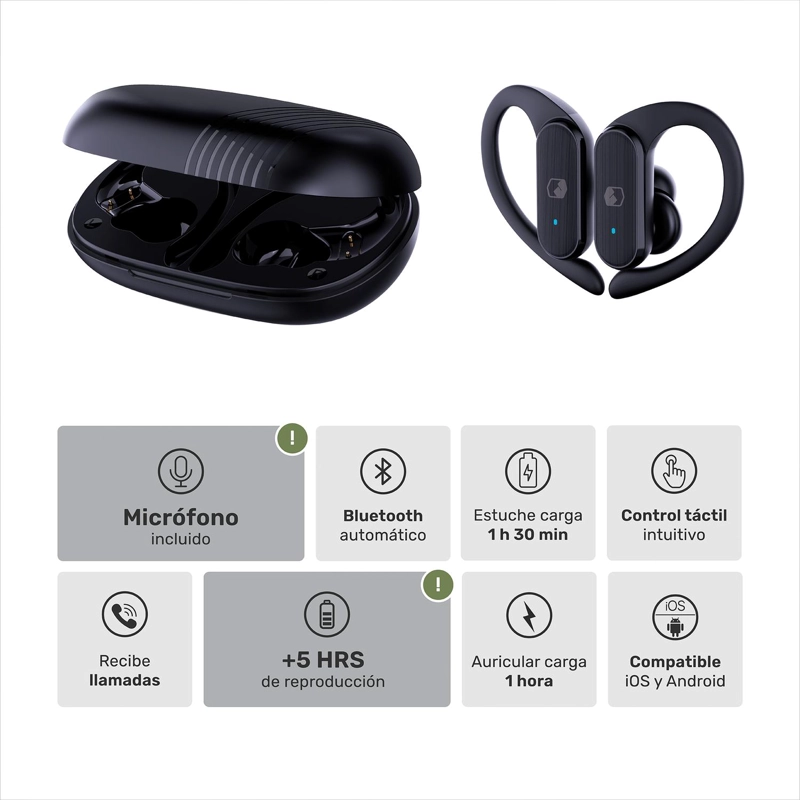 AUDIFONOS INALAMBRICOS BLUETOOTH DEPORTIVOS FITBUDS LHOTSE - 2