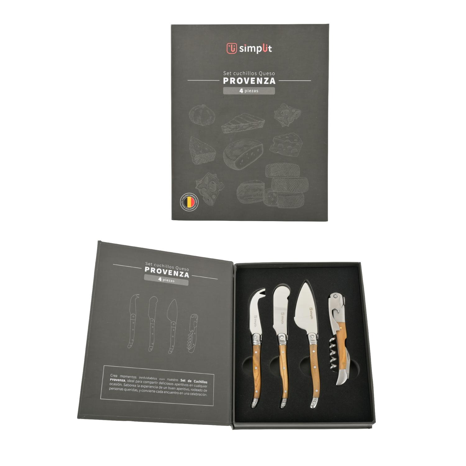 SET CUCHILLOS PARA QUESO 4 PCS PROVENZA SIMPLIT - 8