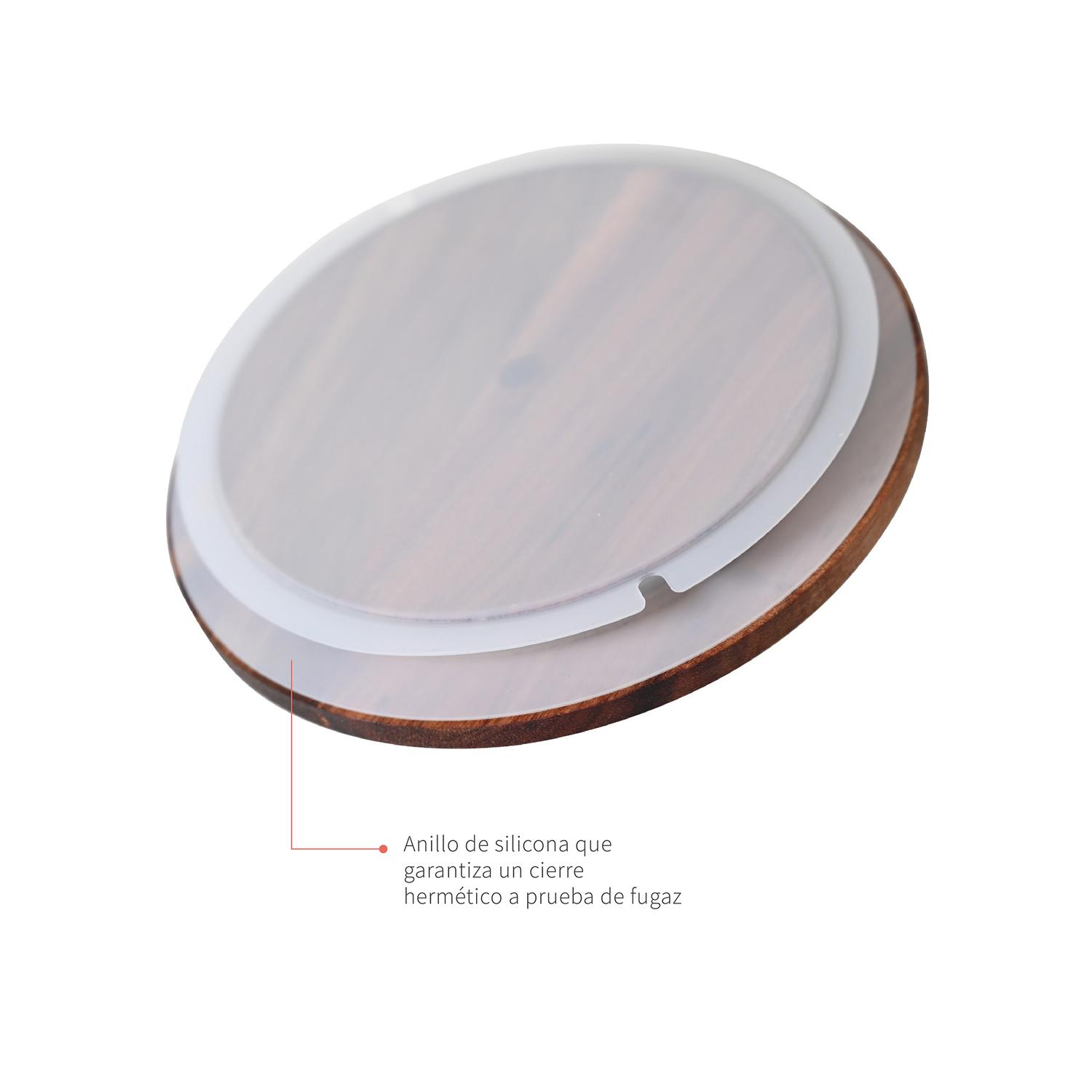 HIELERA VIDRIO CHARLOTTE TAPA MADERA 3,8LTS SIMPLIT - 6