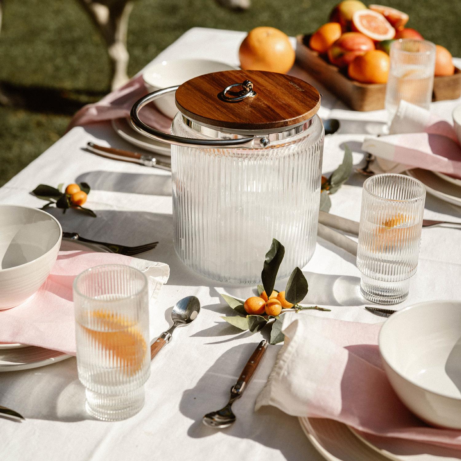 HIELERA VIDRIO CHARLOTTE TAPA MADERA 3,8LTS SIMPLIT - 7