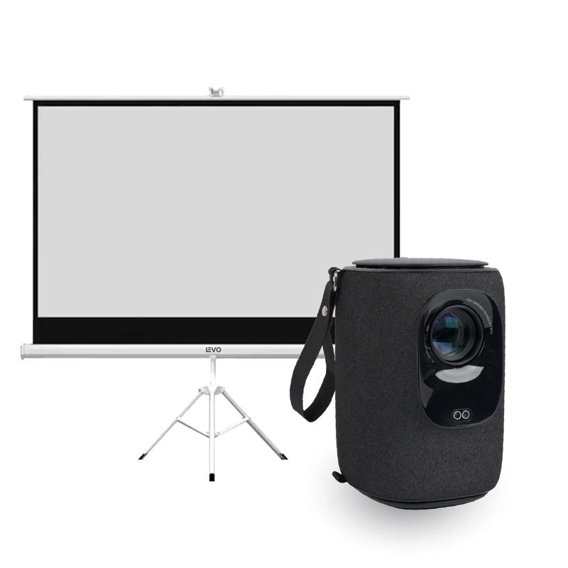 PROYECTOR PORTATIL NOVA 9000LM + TELON 100' LEVO - 1