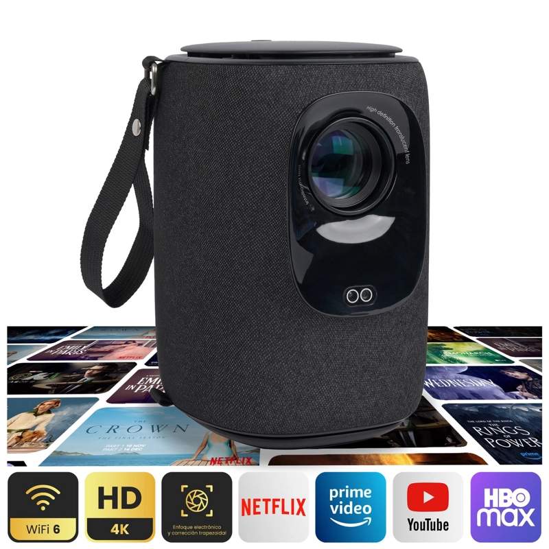 PROYECTOR PORTATIL NOVA 9000LM + TELON 100' LEVO - 2