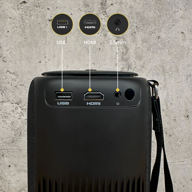 PROYECTOR PORTATIL NOVA 9000LM + TELON 100' LEVO - 3