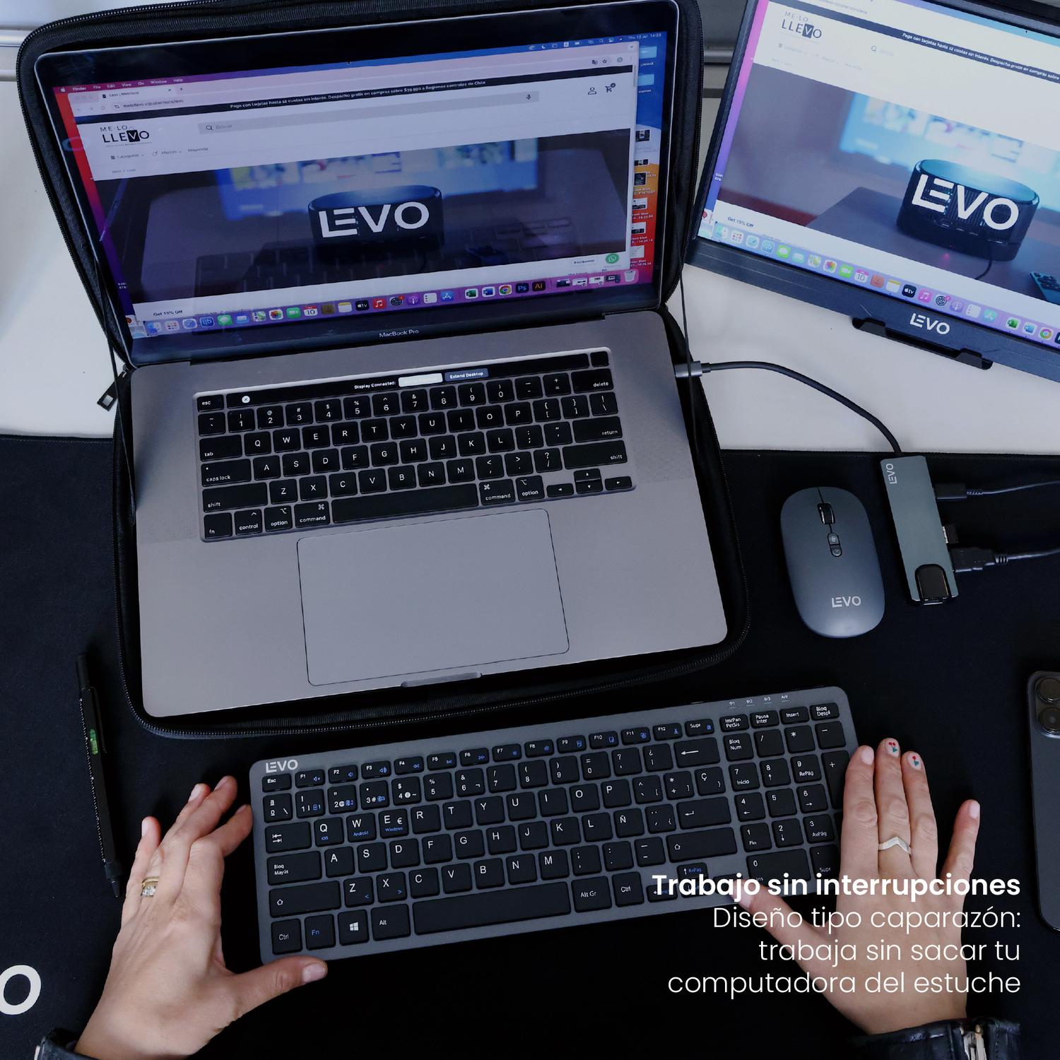 FUNDA HARDSHELL PARA NOTEBOOK 15-16' NEGRO LEVO - 5