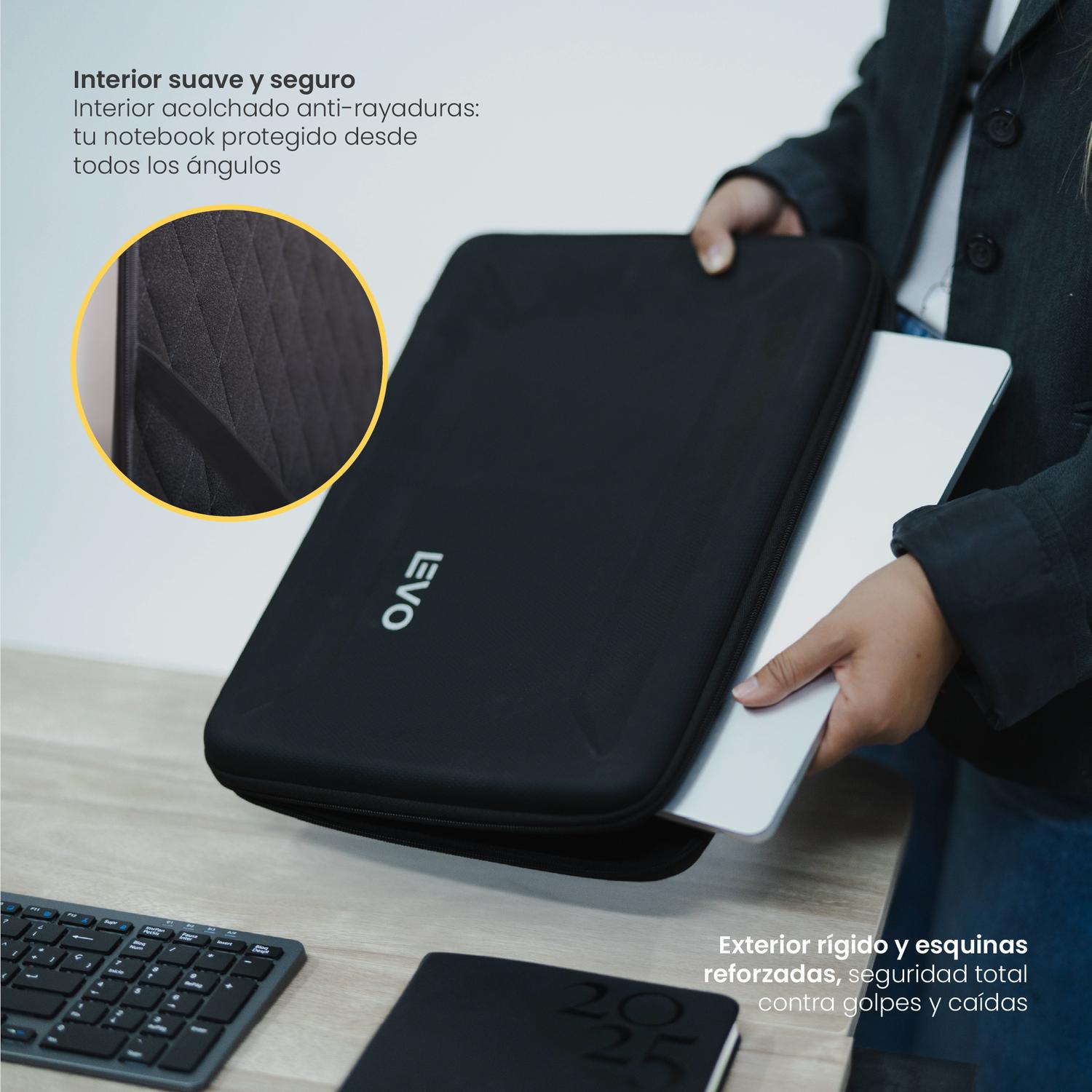 FUNDA HARDSHELL PARA NOTEBOOK 15-16' NEGRO LEVO - 7