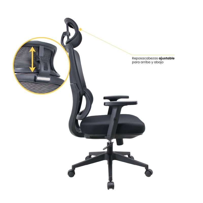 SILLA ESCRITORIO OFICINA ERGONOMICA RECLINABLE ERGOTECH LEVO - 5