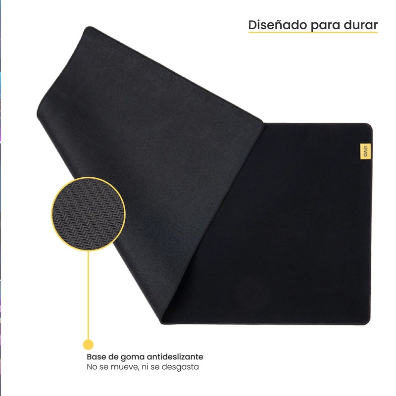 MOUSEPAD BATTLEMAT XXL 90X40 CM ANTIDESLIZANTE NEGRO LEVO - 4
