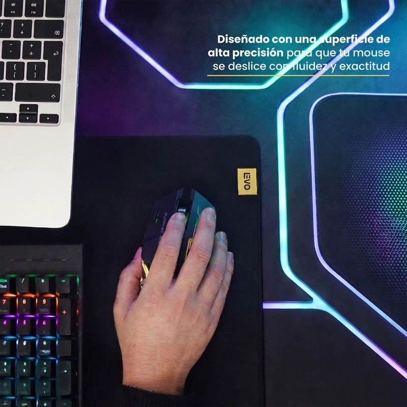 MOUSEPAD BATTLEMAT XXL 90X40 CM ANTIDESLIZANTE NEGRO LEVO - 5