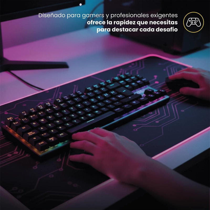 TECLADO GAMER NOVABLADE RED SWITCH MECANICO ESPAÑOL RGB LEVO - 2