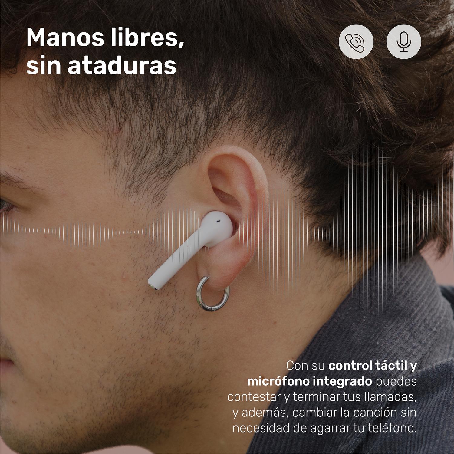 AUDÍFONOS LHOTSE BLUETOOTH INALÁMBRICO RM12 BLANCO - 2