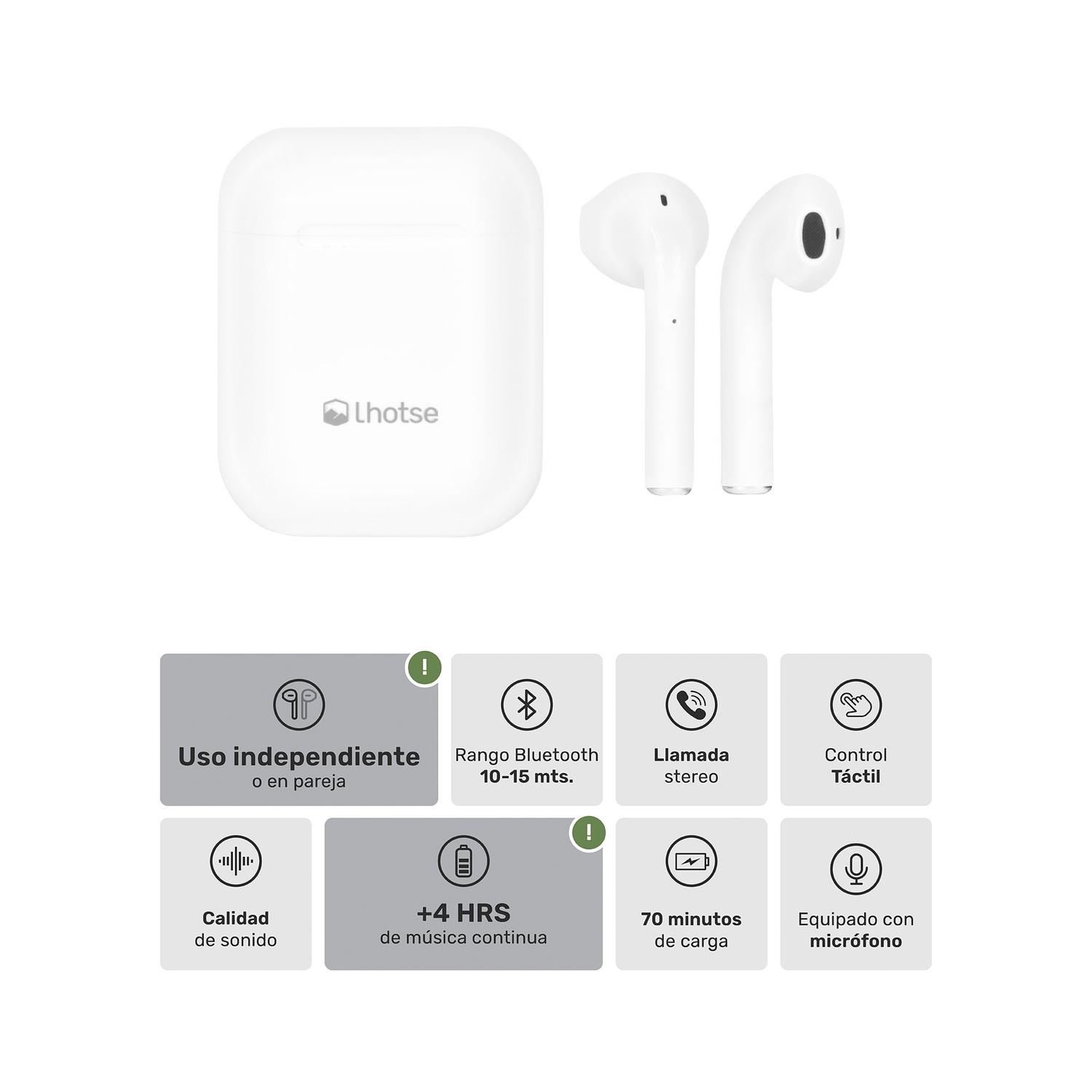 AUDÍFONOS LHOTSE BLUETOOTH INALÁMBRICO RM12 BLANCO - 3