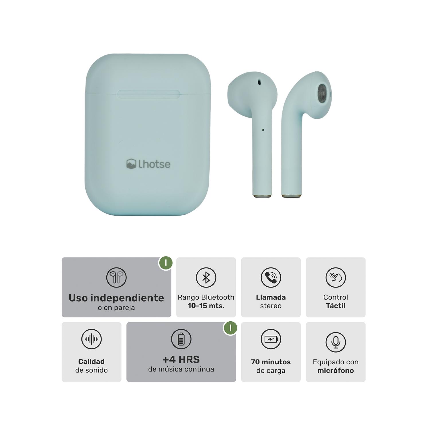 AUDIFONOS LHOTSE BLUETOOTH INALAMBRICO RM12 CELESTE - 3