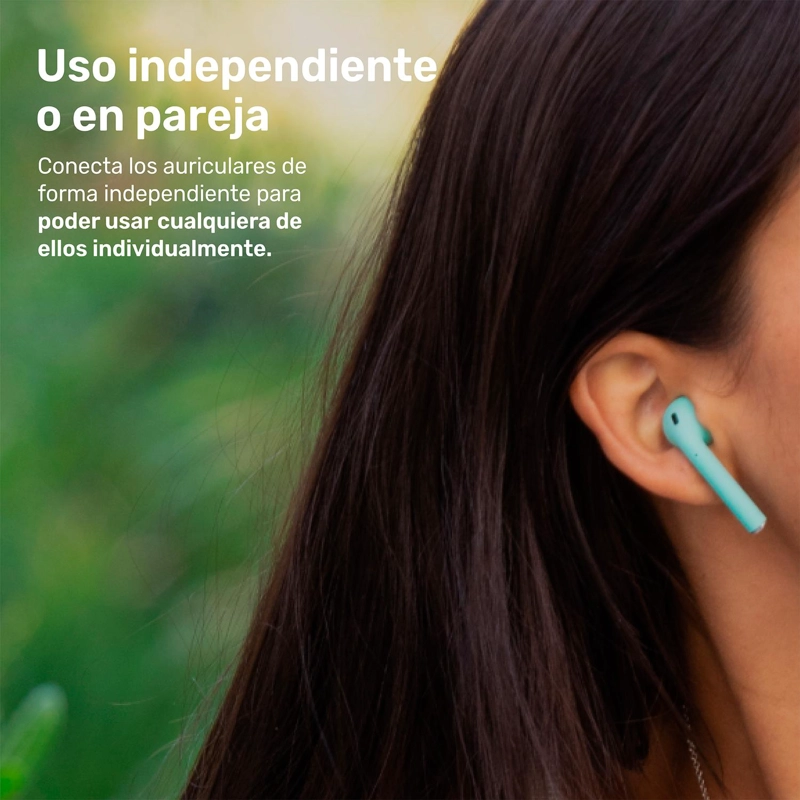 AUDIFONOS LHOTSE BLUETOOTH INALAMBRICO RM12 CELESTE - 6