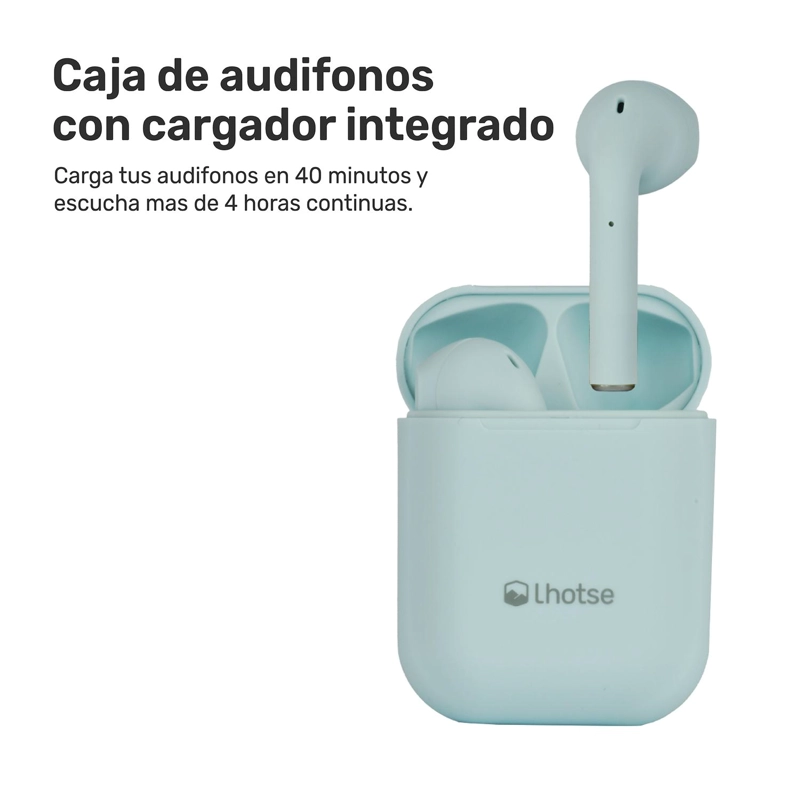 AUDIFONOS LHOTSE BLUETOOTH INALAMBRICO RM12 CELESTE - 7