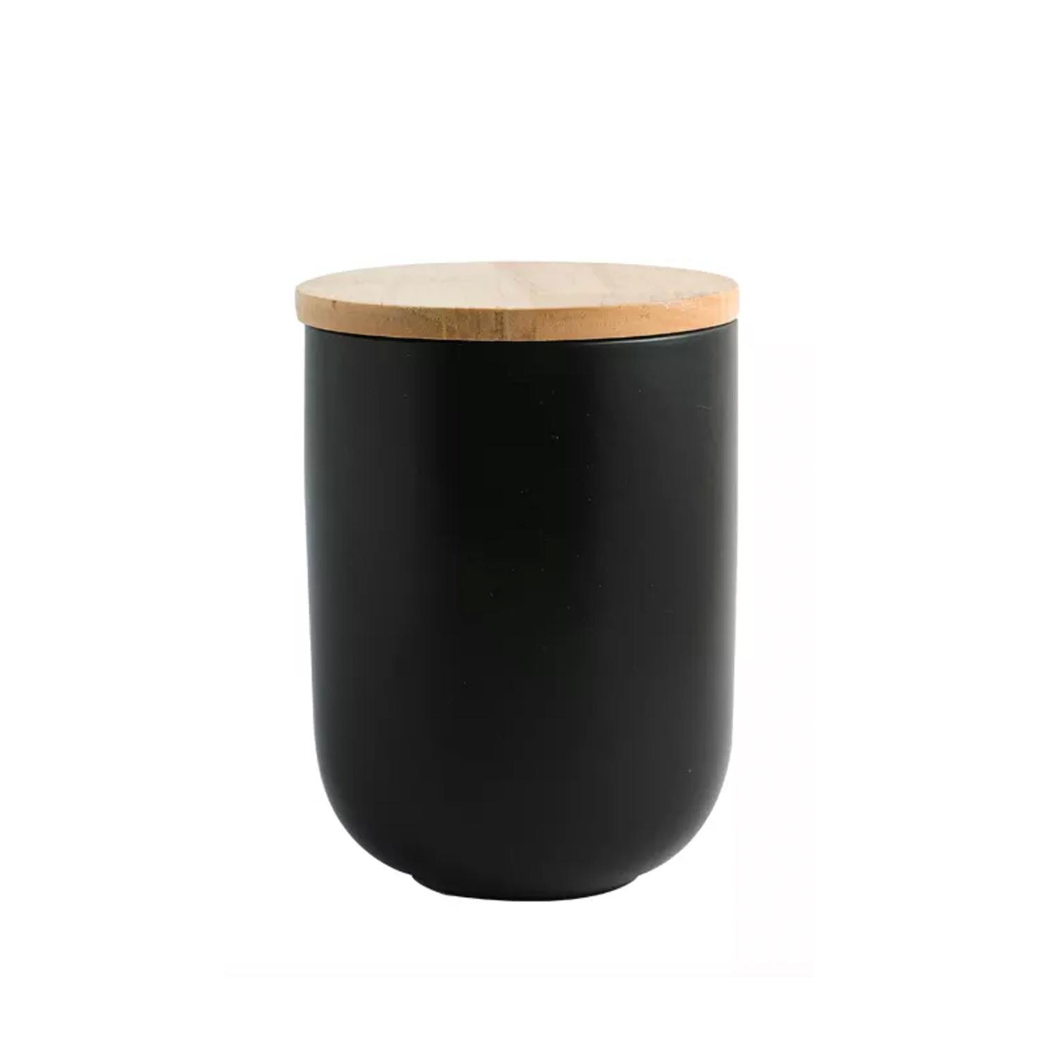 CONTENEDOR DE CERAMICA HERME TICO TAPA MADERA M SIMPLIT - 1