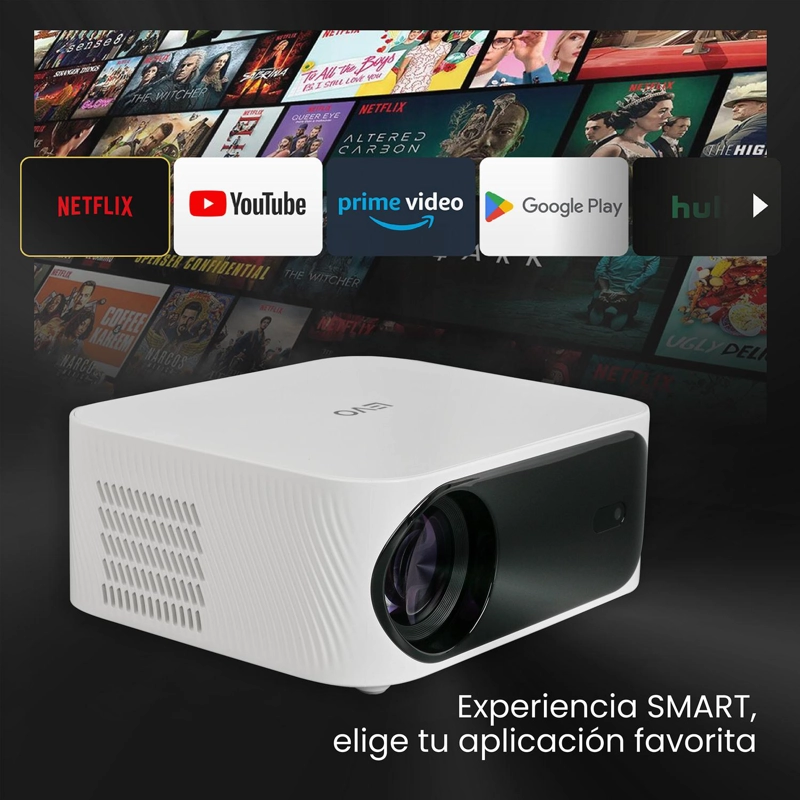 PROYECTOR PORTATIL ORION 12000LM + TELON ELE CTRICO 60' LEVO - 4