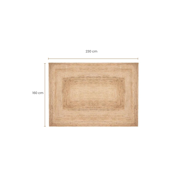 ALFOMBRA DECORATIVA DE YUTE NATURA 160X230 CM ATMOSPHERA - 5