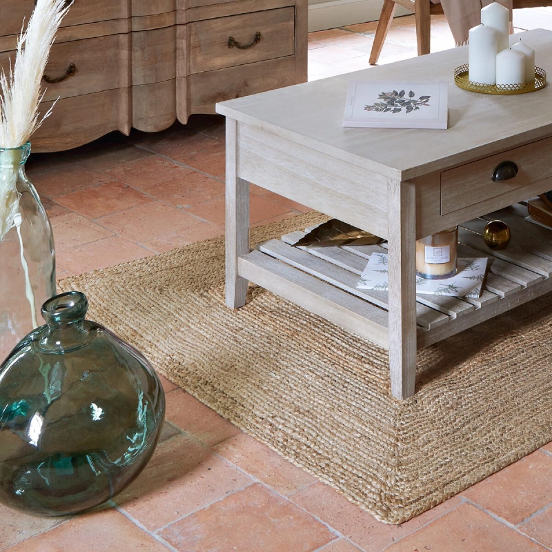 ALFOMBRA DE YUTE NATURAL DECORATIVA 120X170 CM ATMOSPHERA - 4