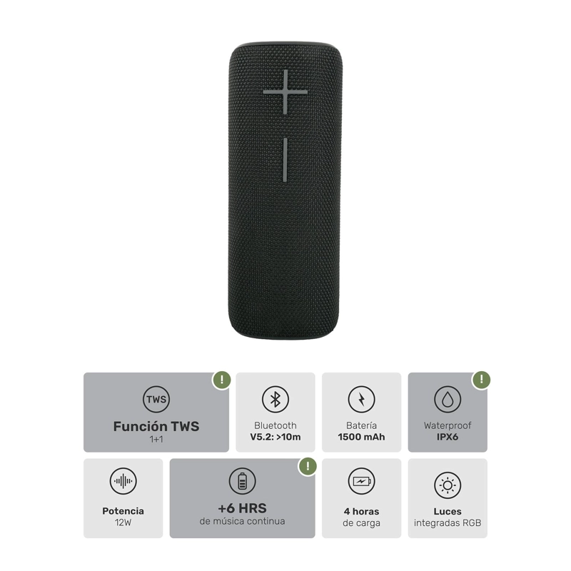 PARLANTE PORTATIL INALAMBRICO BLUETOOTH PULSE ON - 3