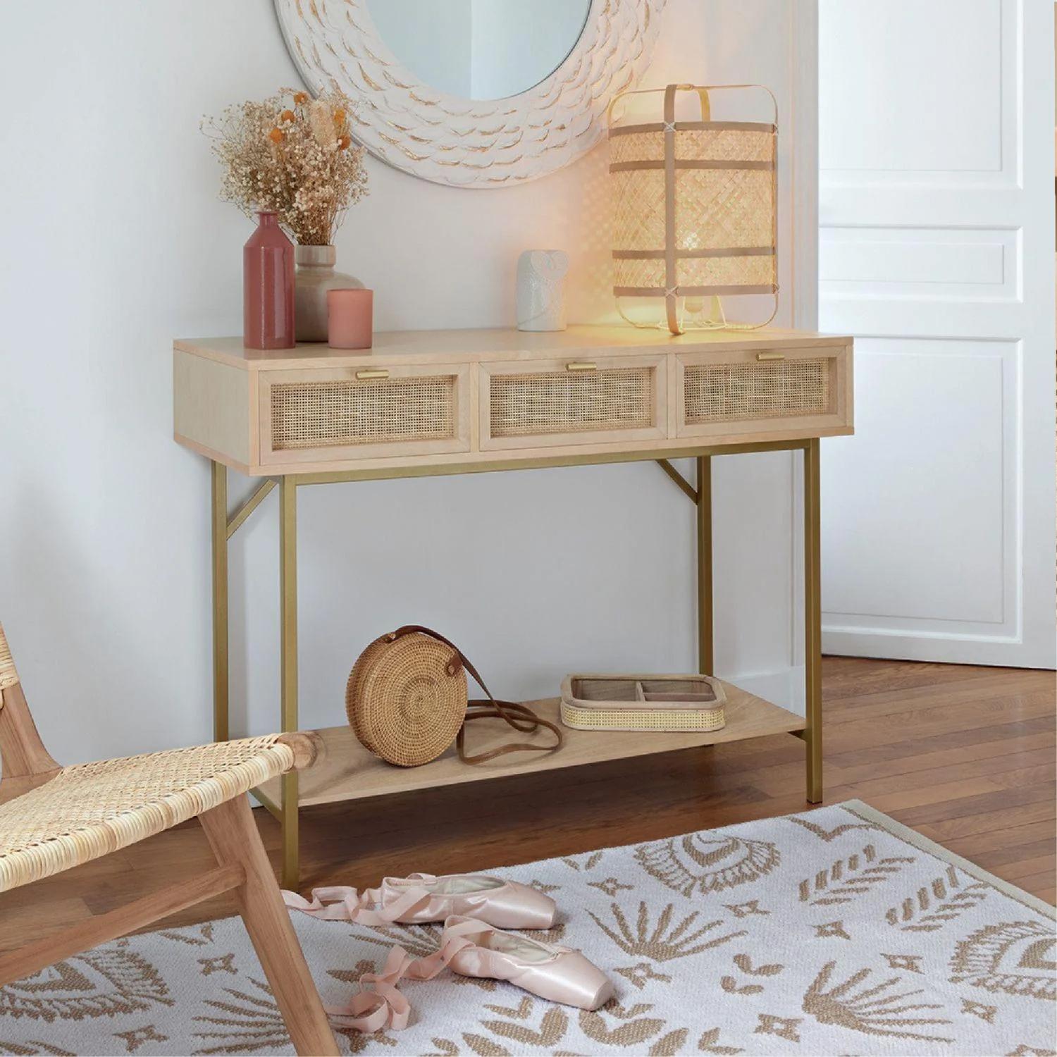 ARRIMO MADERA 3 CAJONES CHARME 110 X 40 X 85 CM ATMOSPHERA - 2