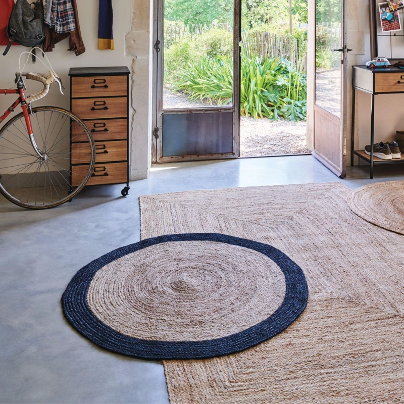 ALFOMBRA DE YUTE REDONDA CON BORDE NEGRO 120 CM ATMOSPHERA - 8