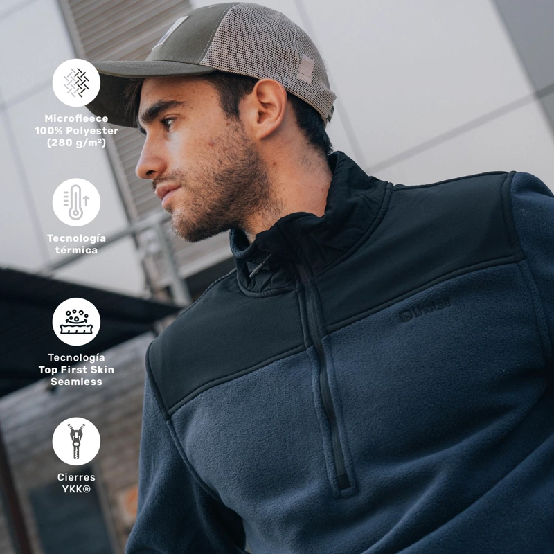 POLAR HOMBRE HALF ZIP TE RMICO CON BOLSILLOS SHAR LHOTSE - 6