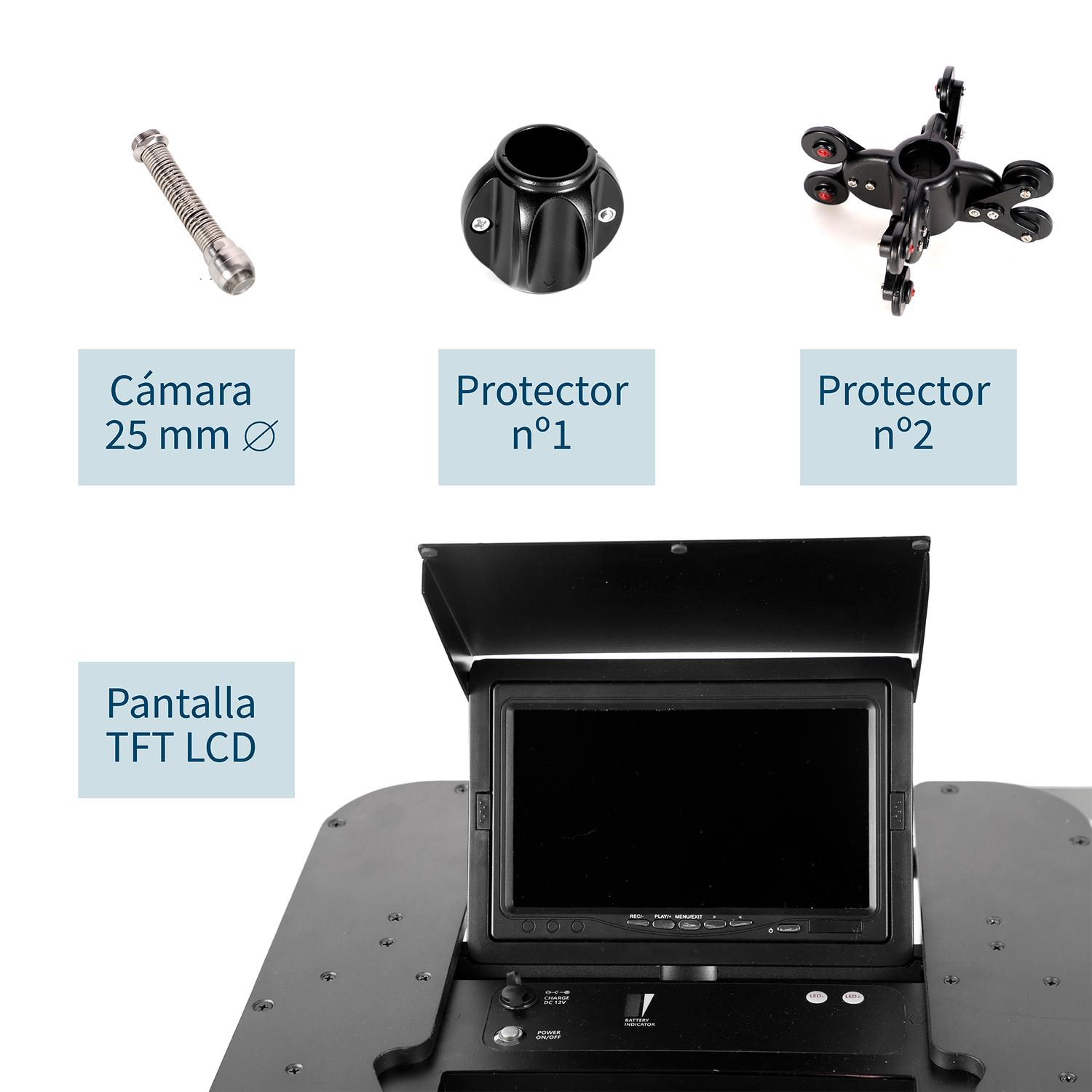 CAMARA DE INSPECCION BAROSCOPIO 512 HZ CON SONDA 20 MTS H5 - 5