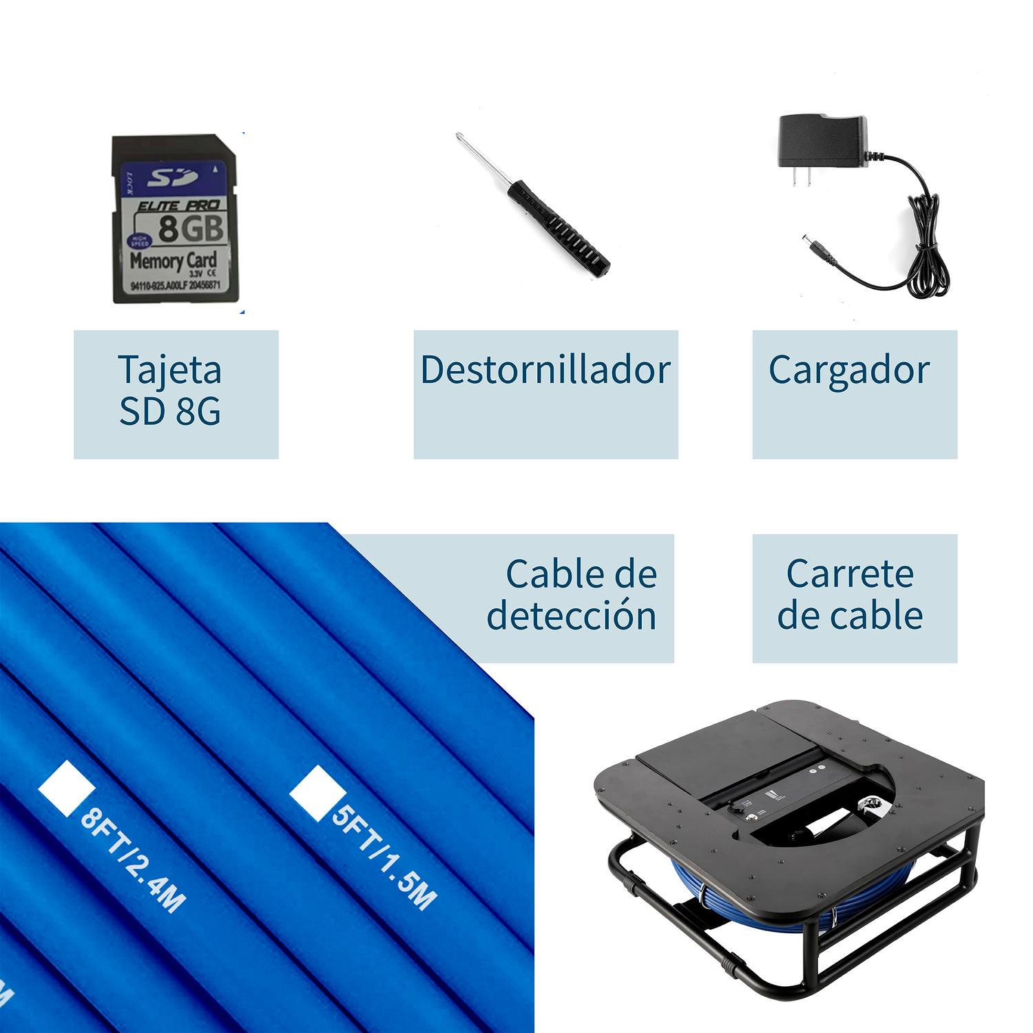 CAMARA DE INSPECCION BAROSCOPIO 512 HZ CON SONDA 20 MTS H5 - 6