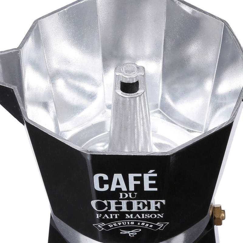 CAFETERA ITALIANA ACERO 6 TAZAS NEGRO 5FIVE - 6