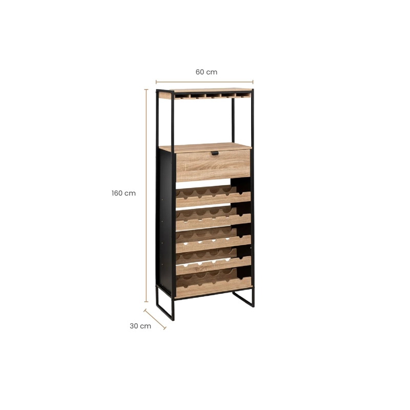 MUEBLE BAR CAVA CON SOPORTE PARA 25 BOTELLAS ALIAJ 5FIVE - 5
