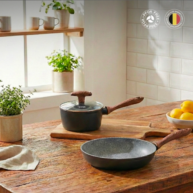 BATERÍA DE COCINA ANTIADHERENTE OREGON 5 PIEZAS SIMPLIT - 8