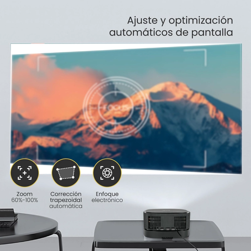 PROYECTOR PORTATIL INALÁMBRICO SMART LUMIX 9000LM BT LEVO - 7