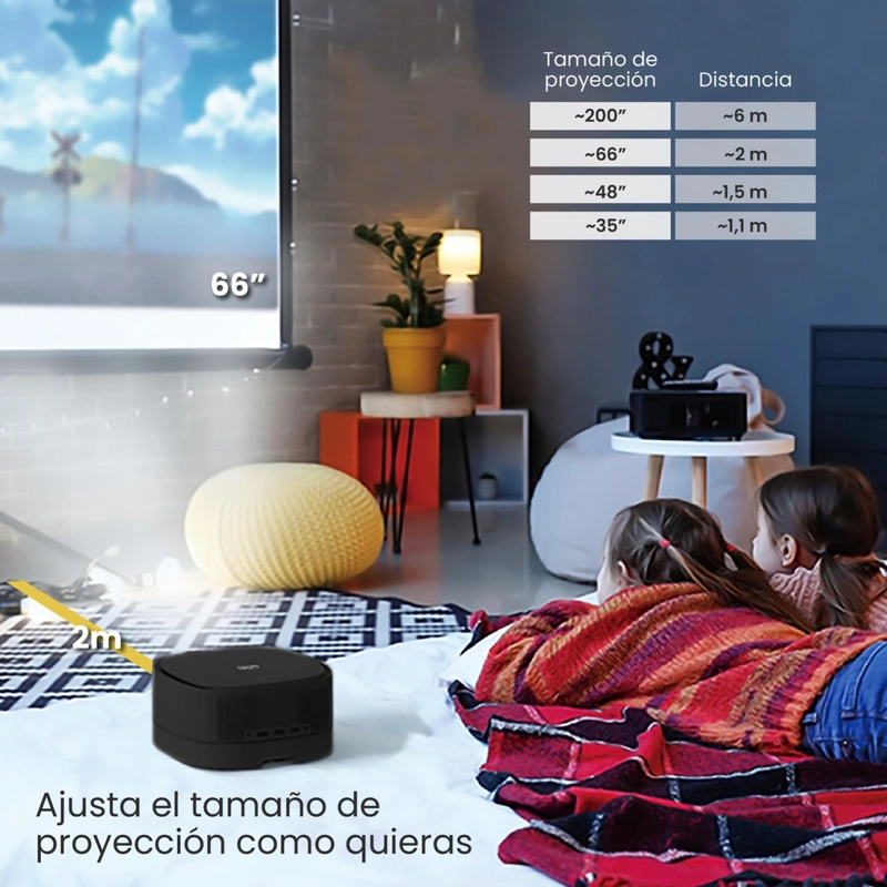 PROYECTOR PORTATIL INALÁMBRICO SMART LUMIX 9000LM BT LEVO - 8
