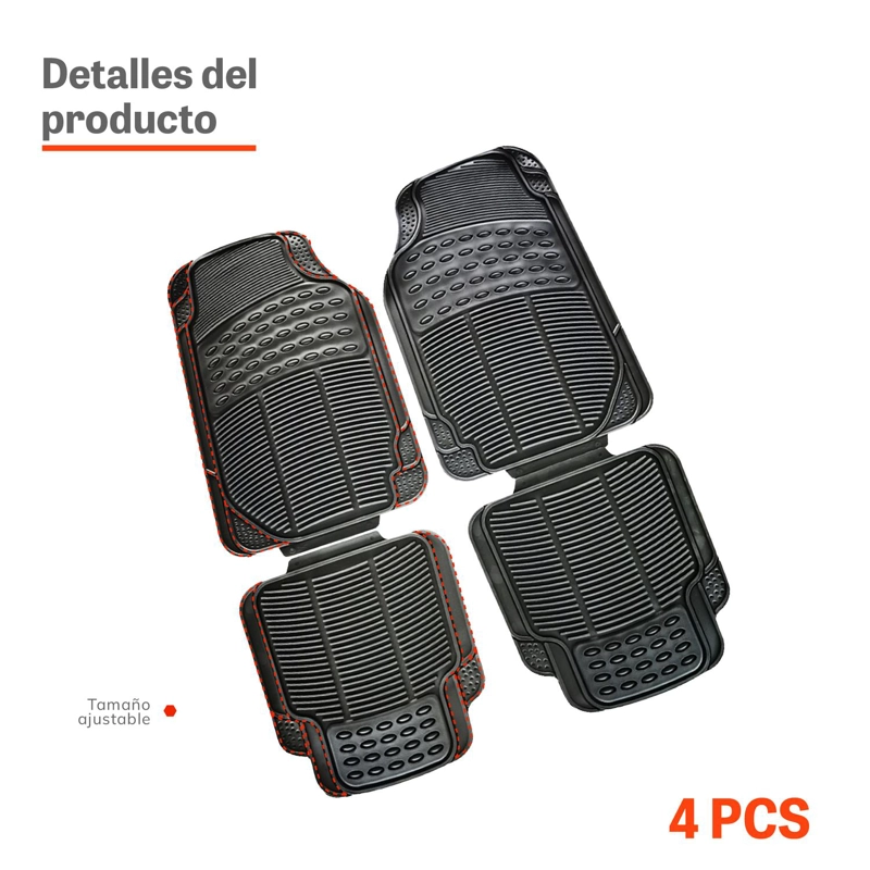 ALFOMBRA PISO DE GOMA PARA AUTO UNIVERSAL 4 PIEZAS XROAD - 4