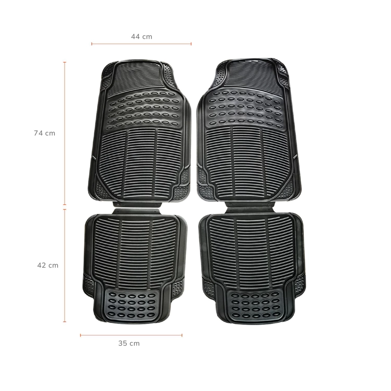 ALFOMBRA PISO DE GOMA PARA AUTO UNIVERSAL 4 PIEZAS XROAD - 6