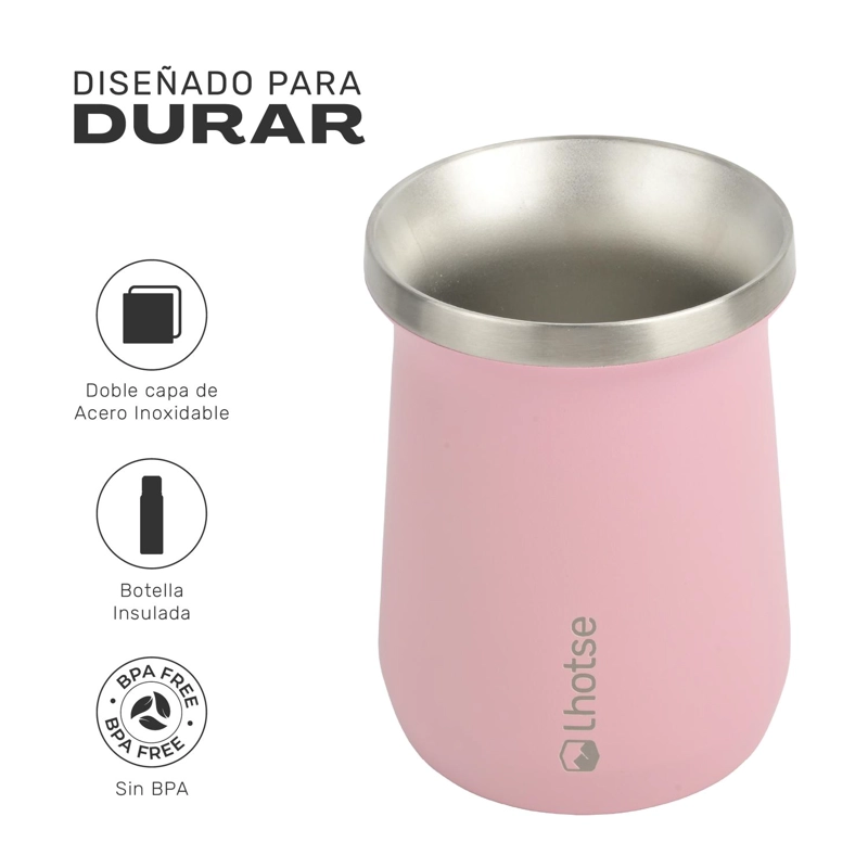 MATERA MATE MUG TE RMICO ACERO INOXIDABLE CON BOMBILLA LHOTSE - 3