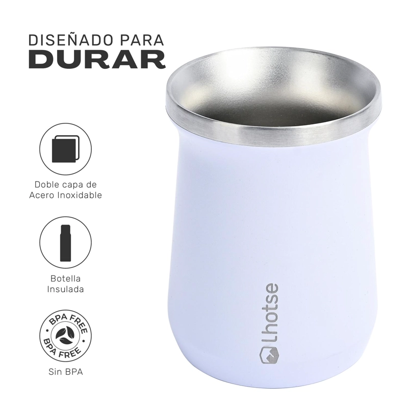 MATERA MATE MUG TE RMICO ACERO INOXIDABLE CON BOMBILLA LHOTSE - 3