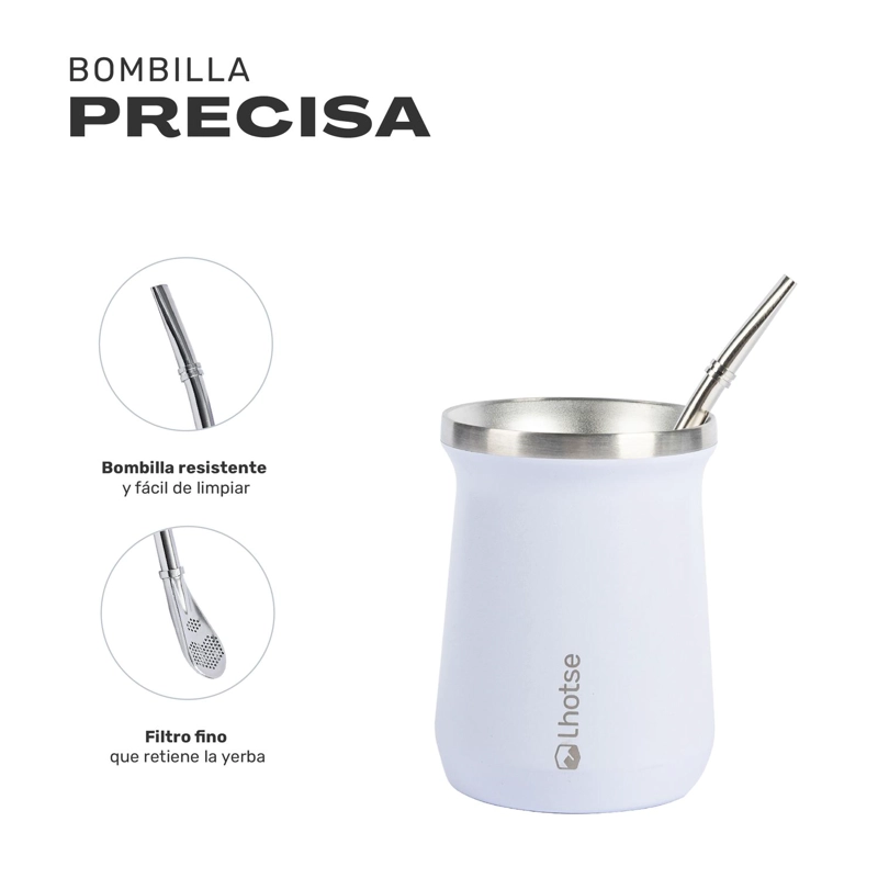 MATERA MATE MUG TE RMICO ACERO INOXIDABLE CON BOMBILLA LHOTSE - 4