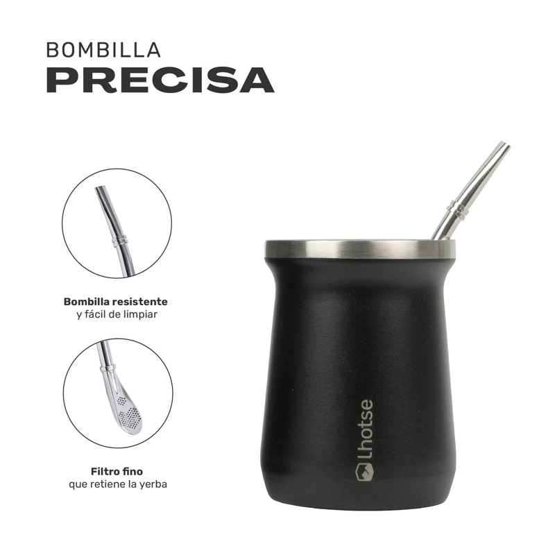 MATERA MATE MUG TE RMICO ACERO INOXIDABLE CON BOMBILLA LHOTSE - 4