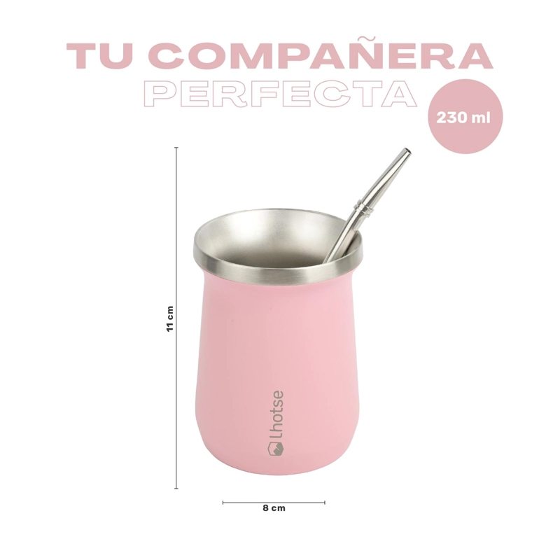 MATERA MATE MUG TE RMICO ACERO INOXIDABLE CON BOMBILLA LHOTSE - 5