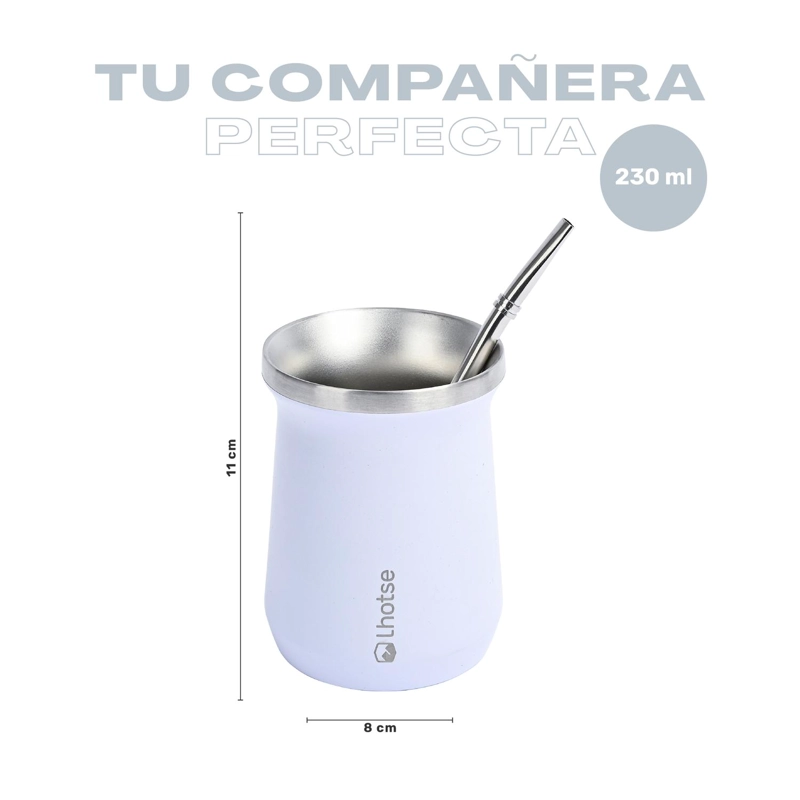 MATERA MATE MUG TE RMICO ACERO INOXIDABLE CON BOMBILLA LHOTSE - 5