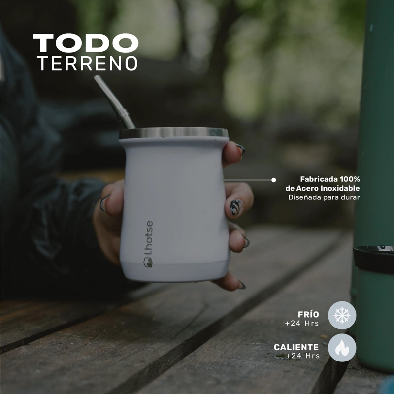 MATERA MATE MUG TE RMICO ACERO INOXIDABLE CON BOMBILLA LHOTSE - 6