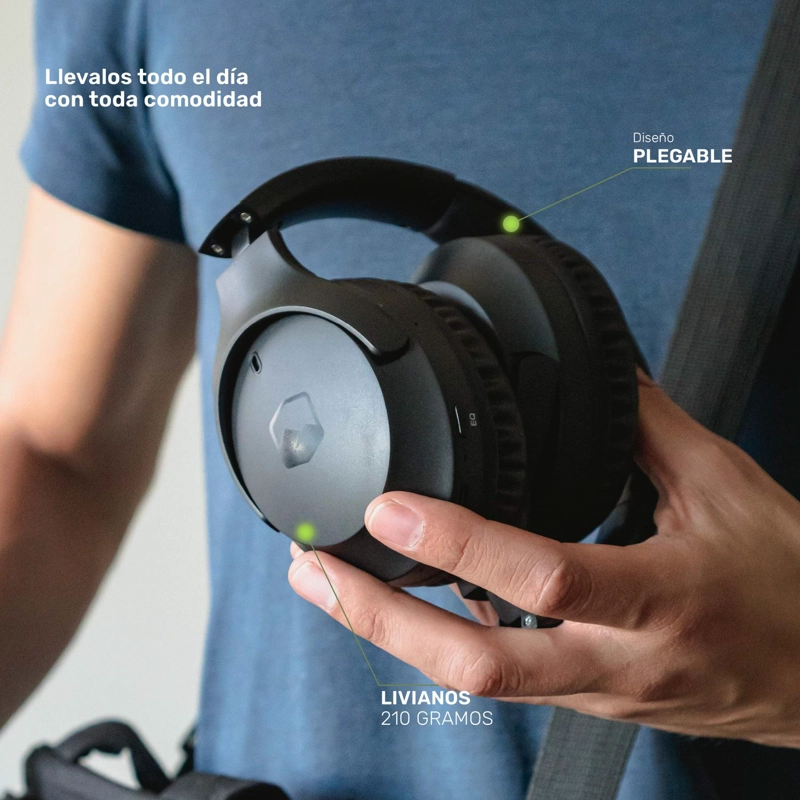 AUDIFONOS BLUETOOTH INALAMBRICOS OVER EAR WAVEPRO - 6