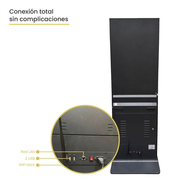 PANTALLA TOTEM PUBLICITARIO 50' TOUCH ANDROID WIFI USB LEVO - 6