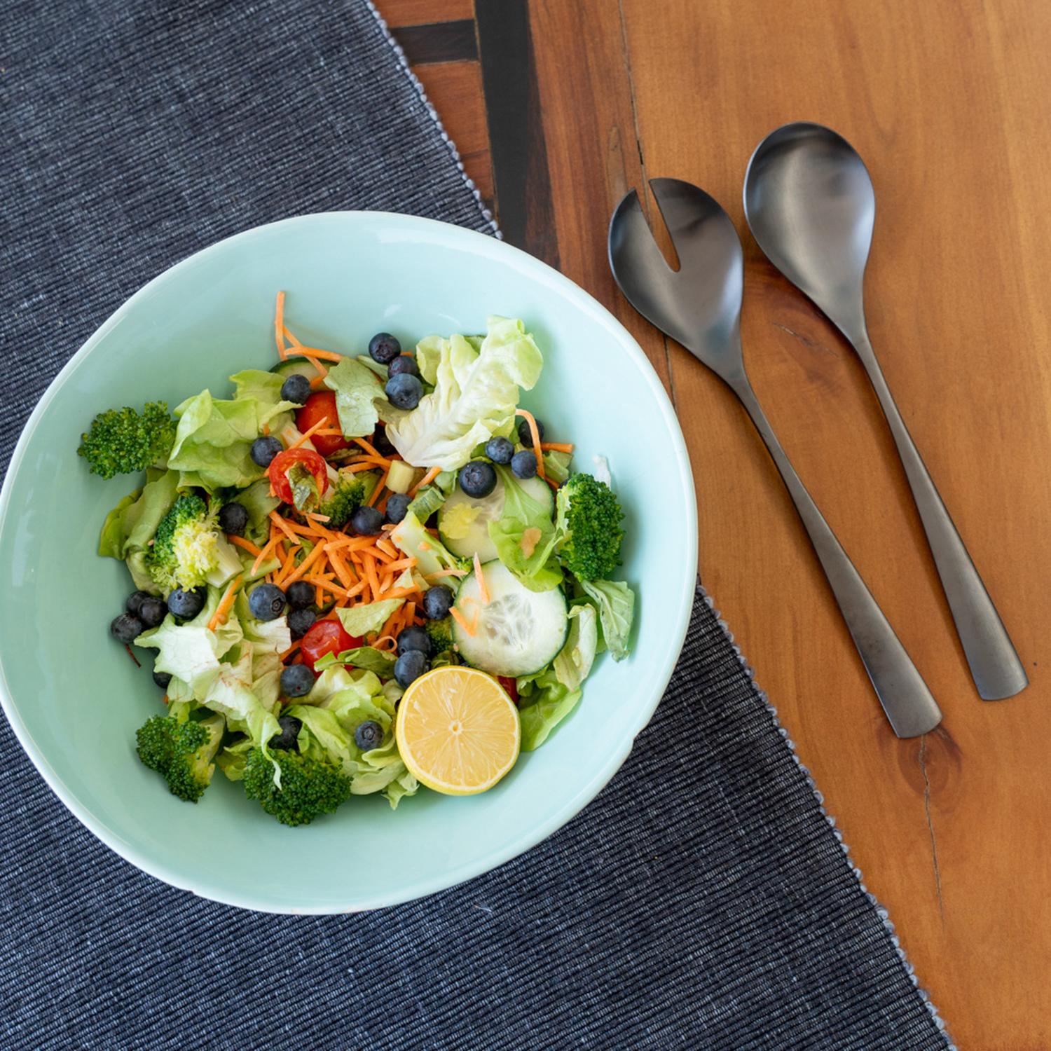 SET ENSALADA ACERO INOXIDABLE NEGRO DAY - 3