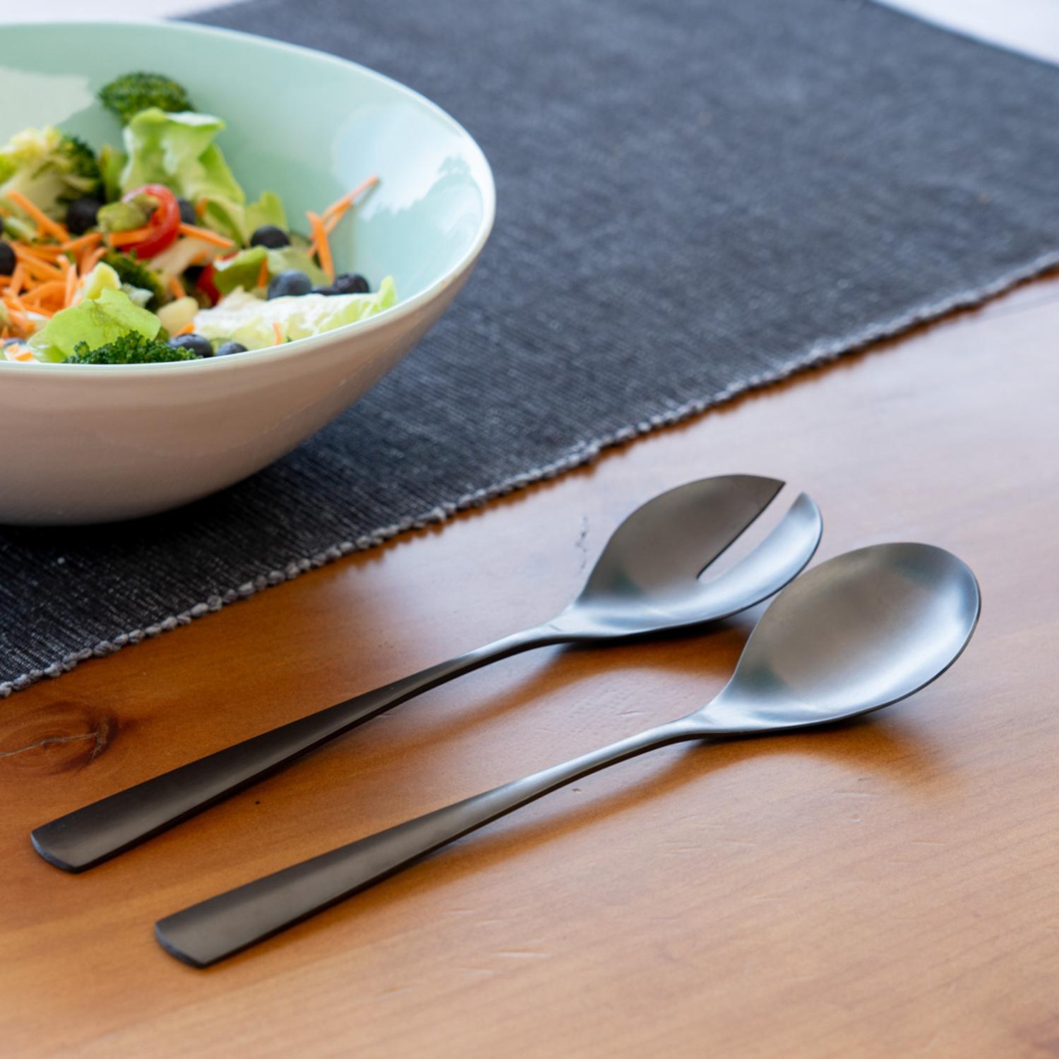 SET ENSALADA ACERO INOXIDABLE NEGRO DAY - 4